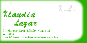 klaudia lazar business card