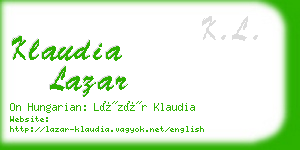 klaudia lazar business card